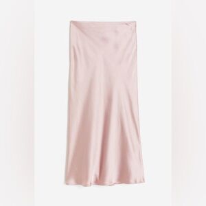 H&M Pink Casual Midi Slip Skirt